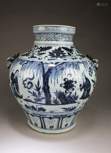 Chinese Blue & White Porcelain Jar