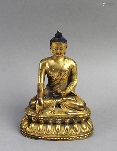 Chinese Gilt Bronze Buddha Statue