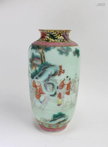 Chinese Fencai Porcelain Vase