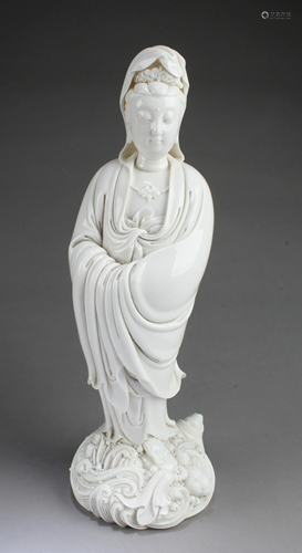 Chinese Blanc De Chinese Guanyin Statue