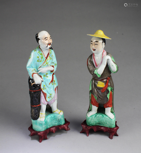 Antique Two Pieces of Porcelain Figurines