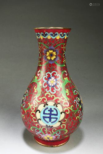 Chinese Polychrome Porcelain Vase