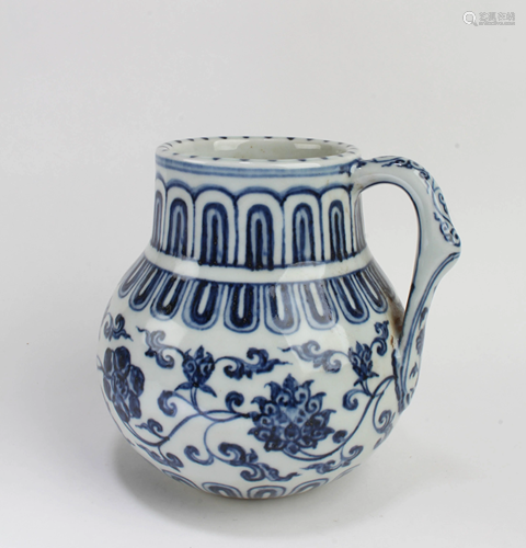 Chinese Blue & White Ewer