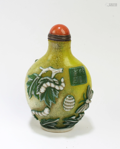 Chinese Peking Glass Snuff Bottle