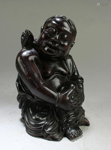 Antique Chinese Hardwood Carved Figurine