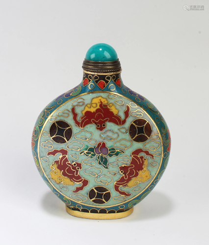 Chinese Cloisonne Snuff Bottle