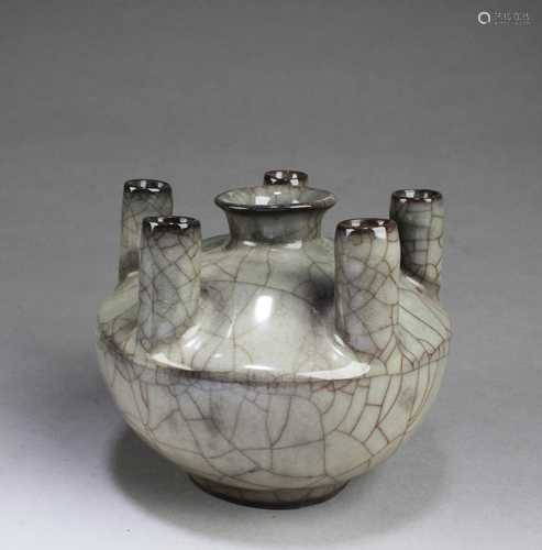 Chinese Geyao 6-Mouth Vase