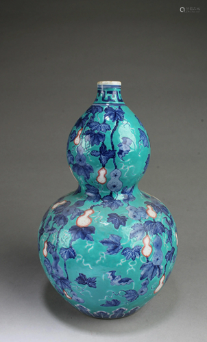 Chinese Double Gourd Porcelain Vase