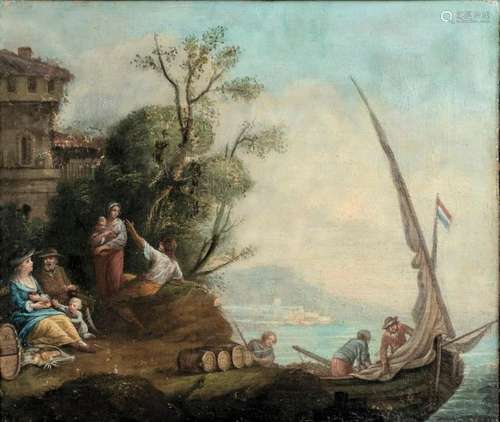 Dutch school of the 18th century \nTHE UNLOADING OF…