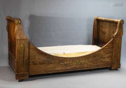 ALCOA BED \nMahogany boat shape and mahogany veneer…