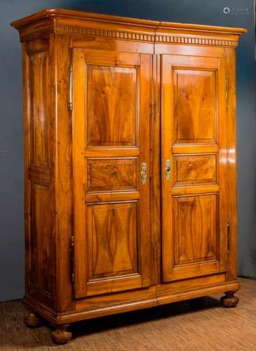 WALNUT CABINET \nIn walnut, opening with two moulde…