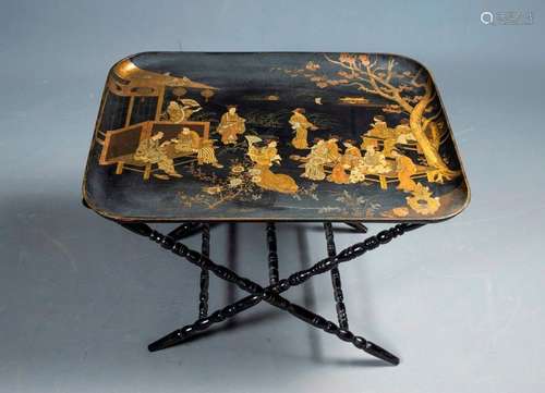 PLATFORM \nwith Chinese gilt decoration, resting on…