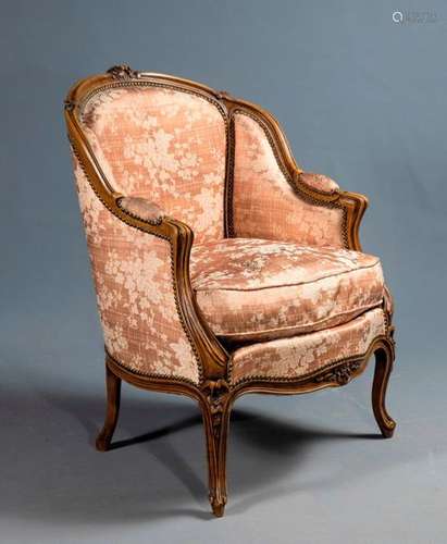 Bergère \nLouis XV style \nH. 90 cm W. 65 cm D. 60 c…