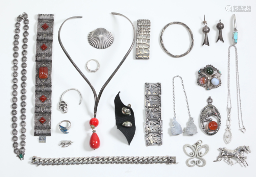Vintage Sterling Jewelry Necklaces Bracelets Pins