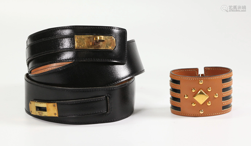 1970s Hermes Bracelet & Kelly Belt; Bonwit Teller