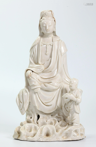 Chinese Kangxi ca 1700 Blanc de Chine Guanyin