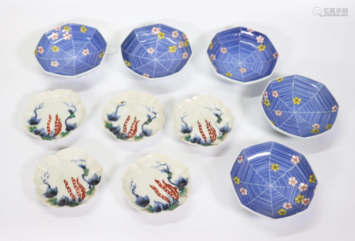10 Japanese 18/19 C Nabeshima Porcelain Sm Plates