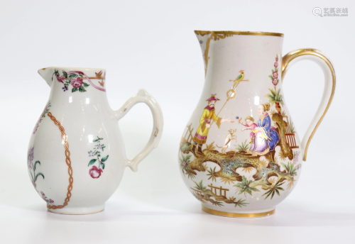 2 Porcelain Jugs 18 C Sevres Chinoiserie, Armorial