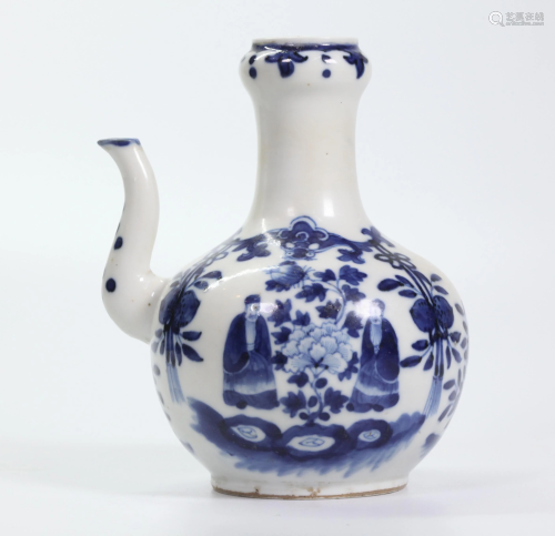 Chinese Blue & White Porcelain Water Pitcher
