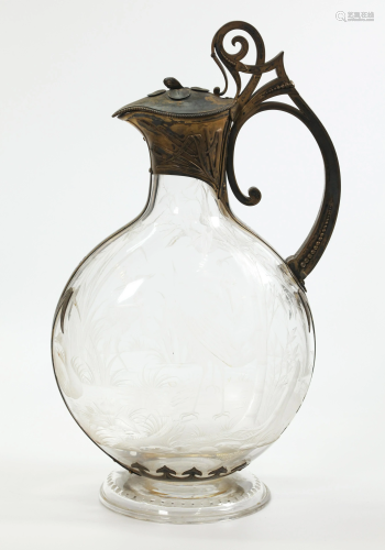 Edward Stockwell London 1875 Silver on Webb Glass