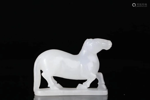 A Hetian Jade Horse Ornament