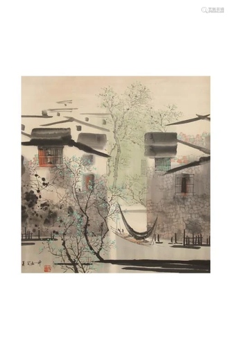 A Chinese Painting, Wu Guanzhong Mark