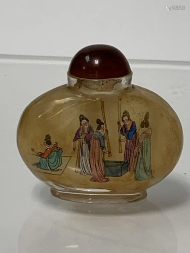 Peiking Glass Inside painting Snuff Bottle