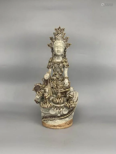 Underglaze d Red Porcelain Songzi Guanyin Statue