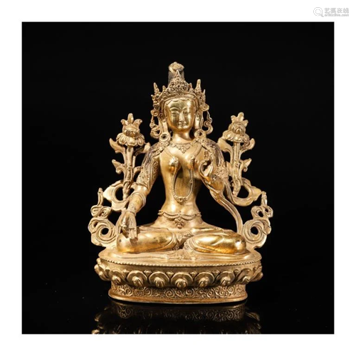 A Gilding Copper Buddha Statue