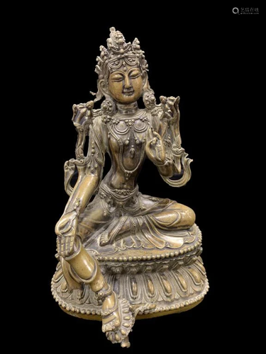 Sino-Tibetan Gilt-Bronze Tara Bodhisattva