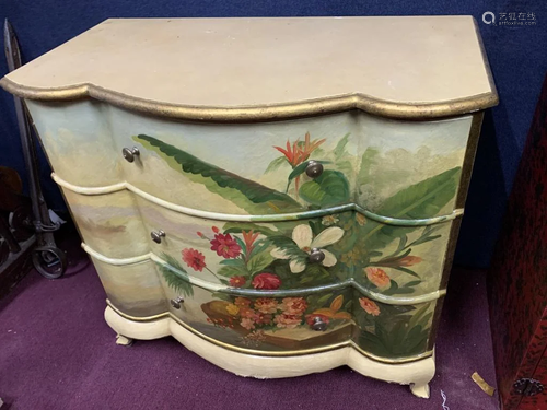 Antique Cabinet with Flower Motifs