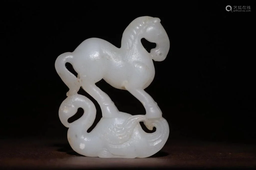 A Hetian Jade Ornament - Horse