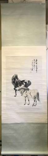 Chinese Painting Of Two Horses