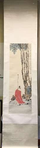 Chinese Ink And Color Scroll Painting