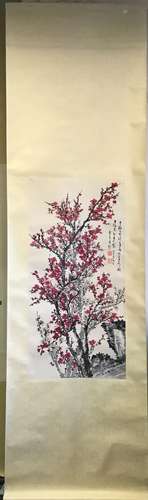 Chinese Ink And Color Scroll Painting