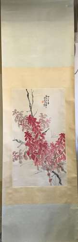 Chinese Ink And Color Scroll Painting