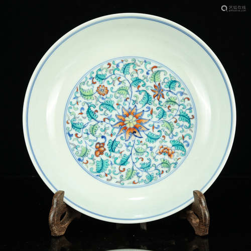 Chinese Doucai Porcelain Plate