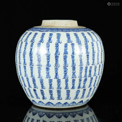 Chinese Blue White Porcelain Jar