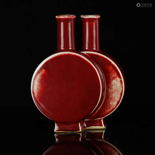 Chinese Oxblood Glazed Porcelain Vase