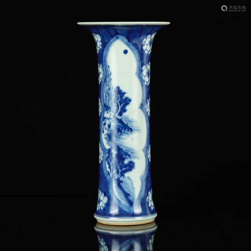 Chinese Blue White Gu Porcelain Vase