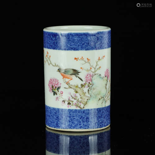 Chinese Famille Rose Porcelain Brush Pot