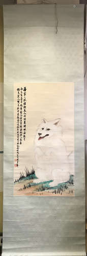 Chinese Ink And Color Scroll Painting