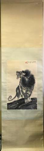 Chinese Ink And Color Scroll Painting