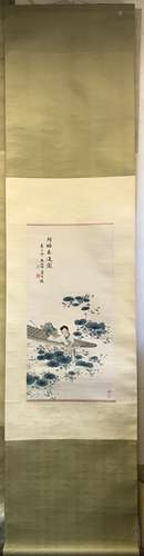 Chinese Ink And Color Scroll Painting