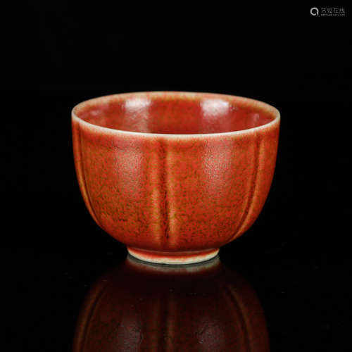 Chinese Oxblood Glazed Porcelain Bowl