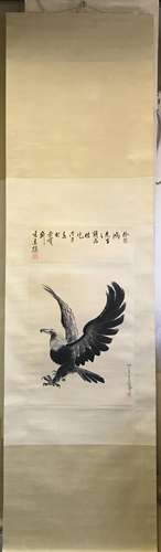 Chinese Ink And Color Scroll Painting