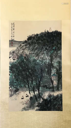 Chinese Ink And Color Landscape Painting