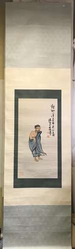 Chinese Ink And Color Scroll Painting