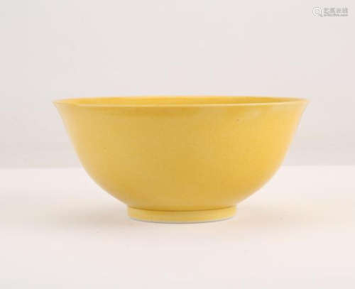 Chinese Yellow Ground Porcelain Bowl