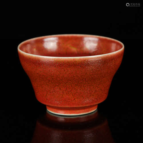 Chinese Oxblood Glazed Porcelain Bowl